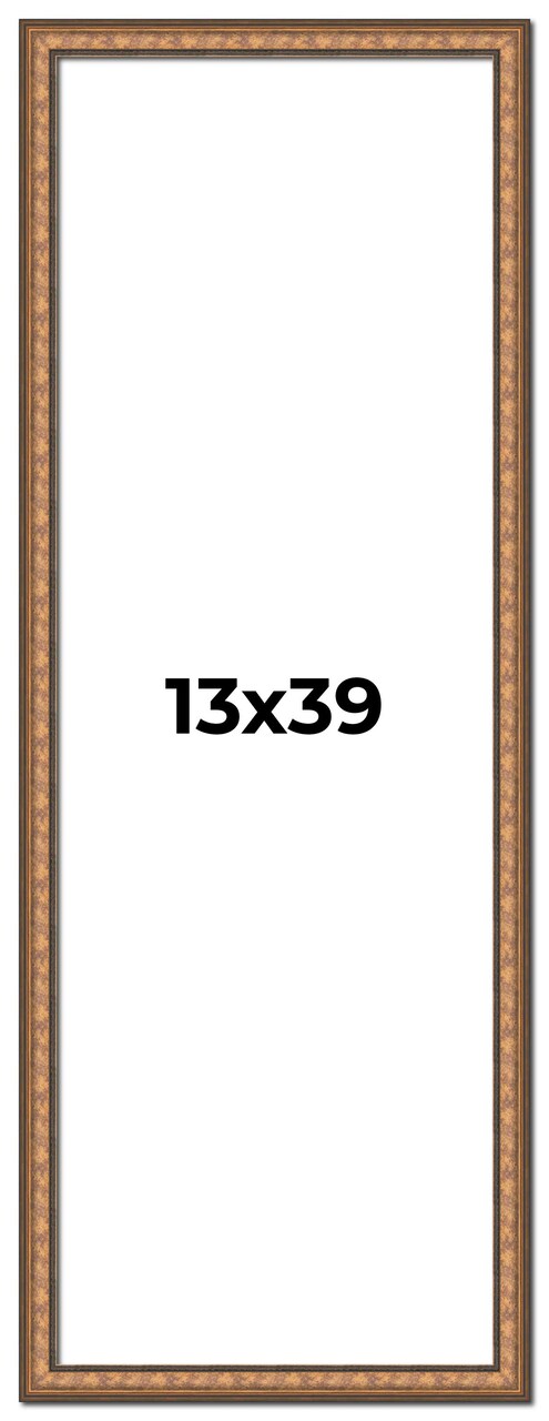 Panoramic Slim Profile Gold Picture Frame - UV Acrylic, Foam Board Backing, Hanging Hardware